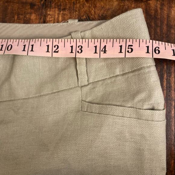 The Limited Women's 100% Linen Tan Straight Leg Trouser Pants Size 4 Midrise - Picture 10 of 13